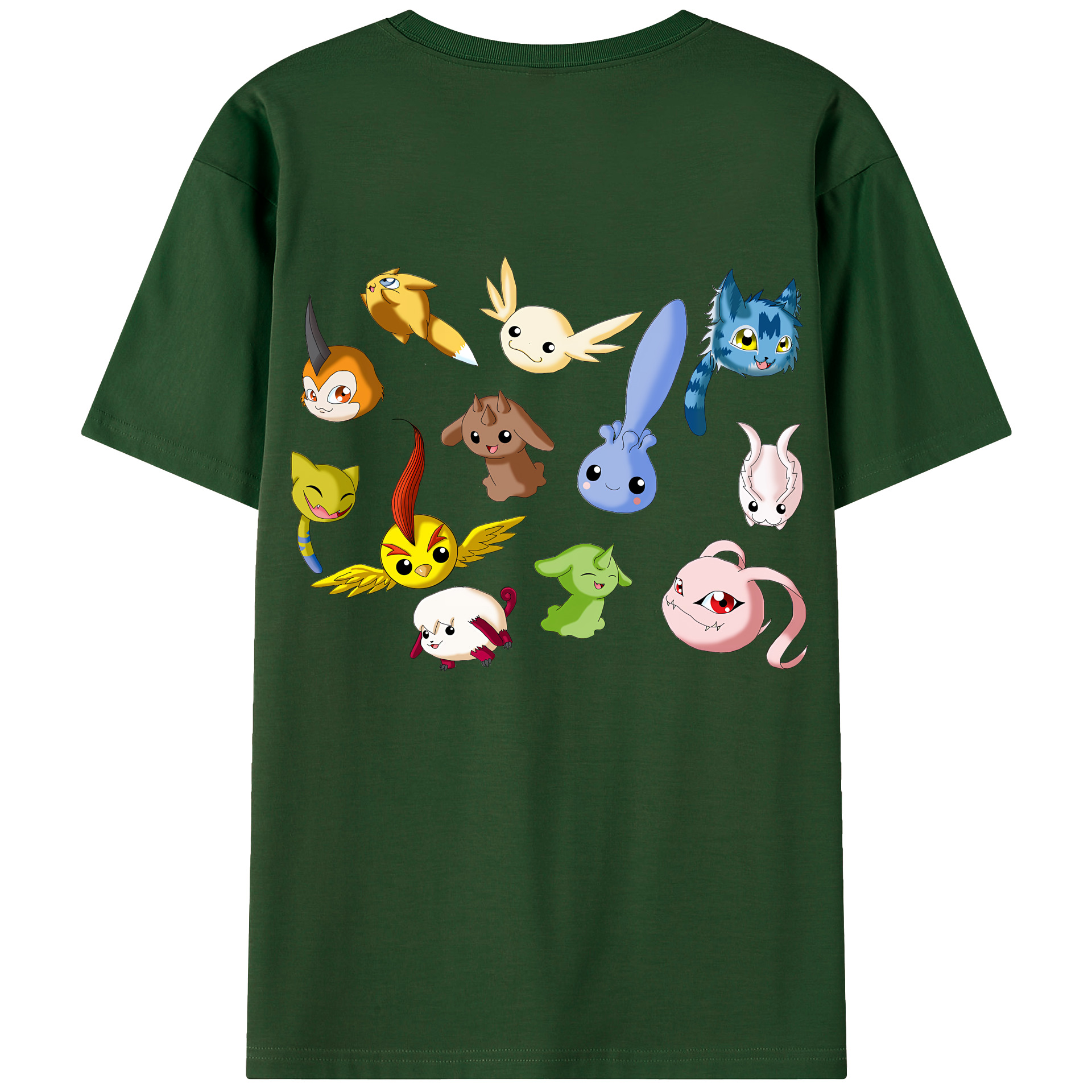 （画像用） Digimon デジタルモンスター/デジモン 綿100％半袖Tシャツ（背面プリント）